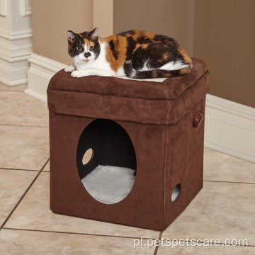Domy zwierząt domowych dla zwierząt 2-piętrową klatkę kostki kota